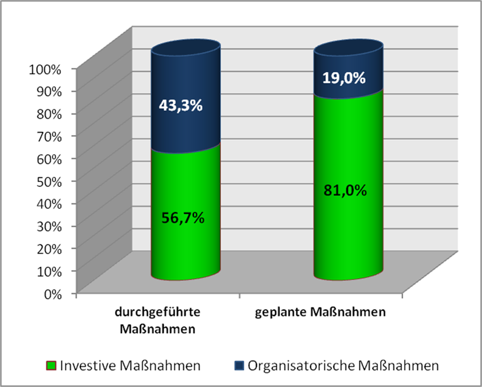 Verteilung der Maßnahmen nach Investitionsaufwand
